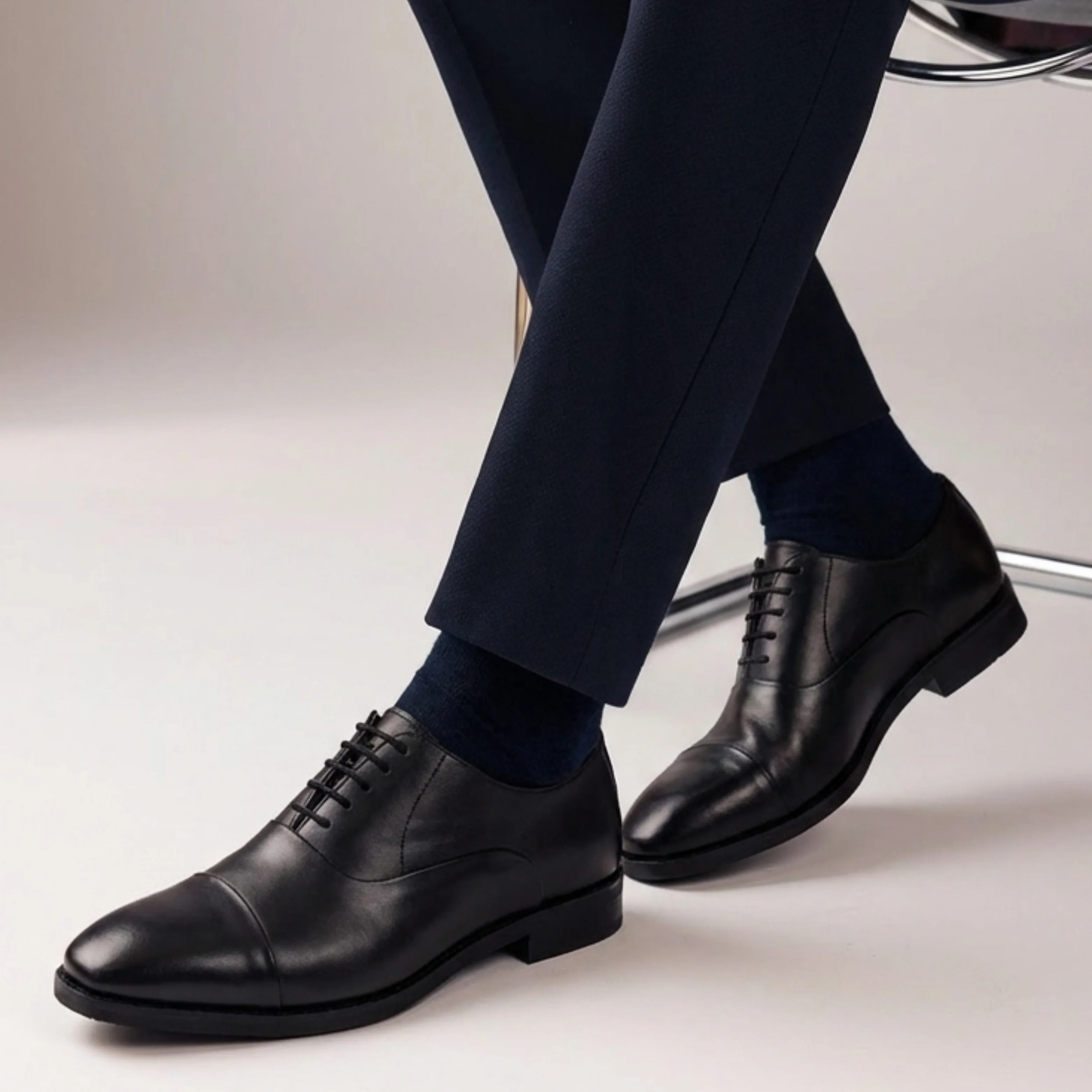 Besro Black Oxford Shoes