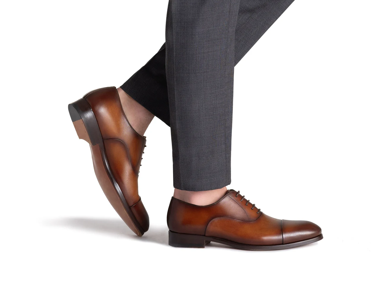 Besro Brown Oxford Shoes - Image 4
