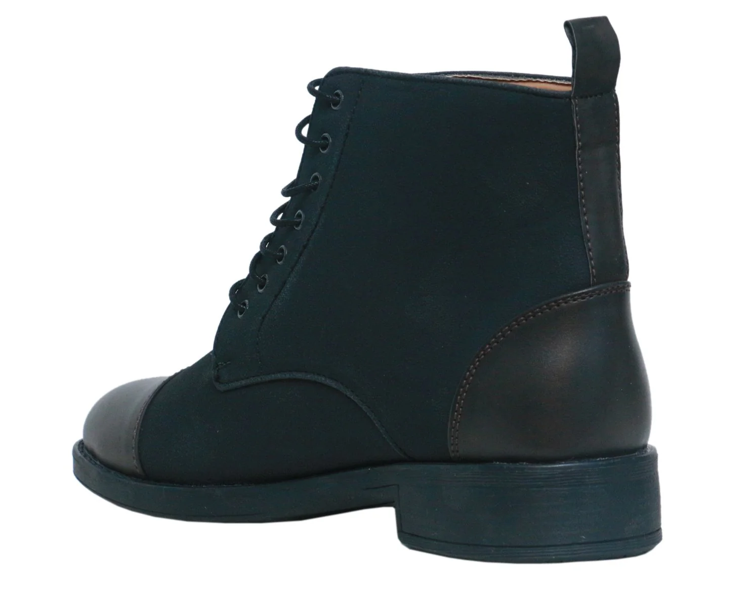 Black & Grey High Ankle Military Boots - Image 2