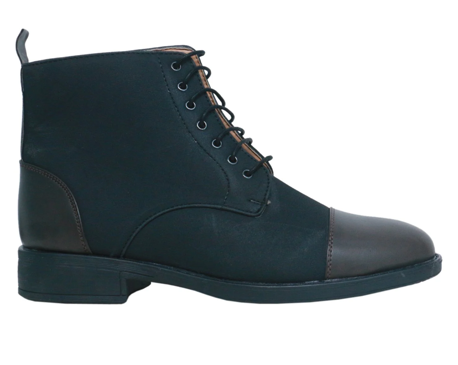 Black & Grey High Ankle Military Boots - Image 3