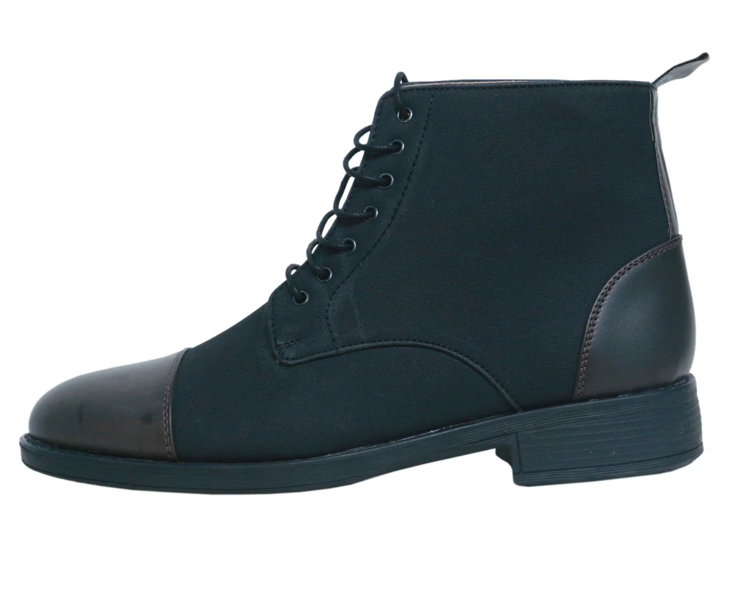 Black & Grey High Ankle Military Boots - Image 4