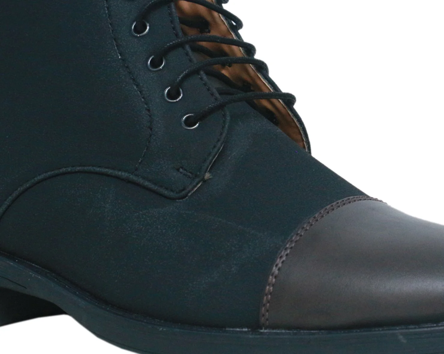 Black & Grey High Ankle Military Boots - Image 5