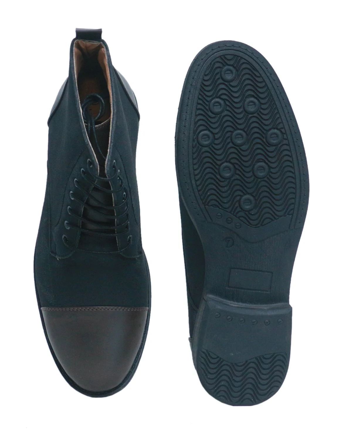 Black & Grey High Ankle Military Boots - Image 6