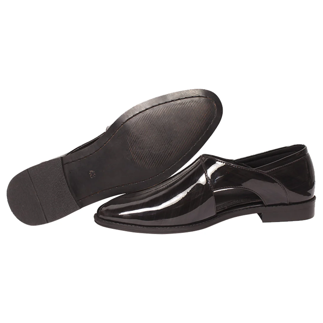 The Dapper(Black Patent Sandals) - Image 4