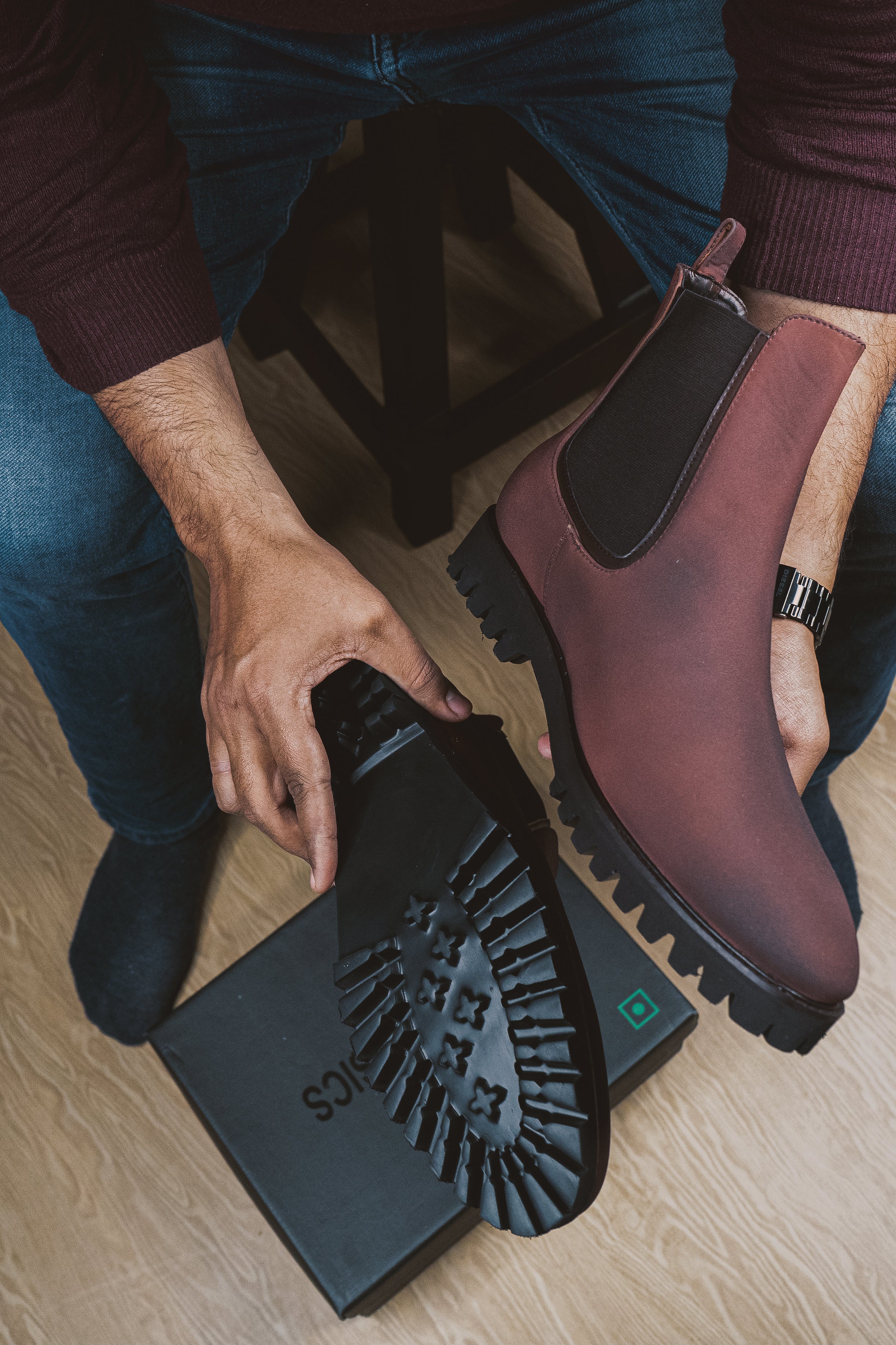 Brigadier Dark Burgundy Boots - Image 11