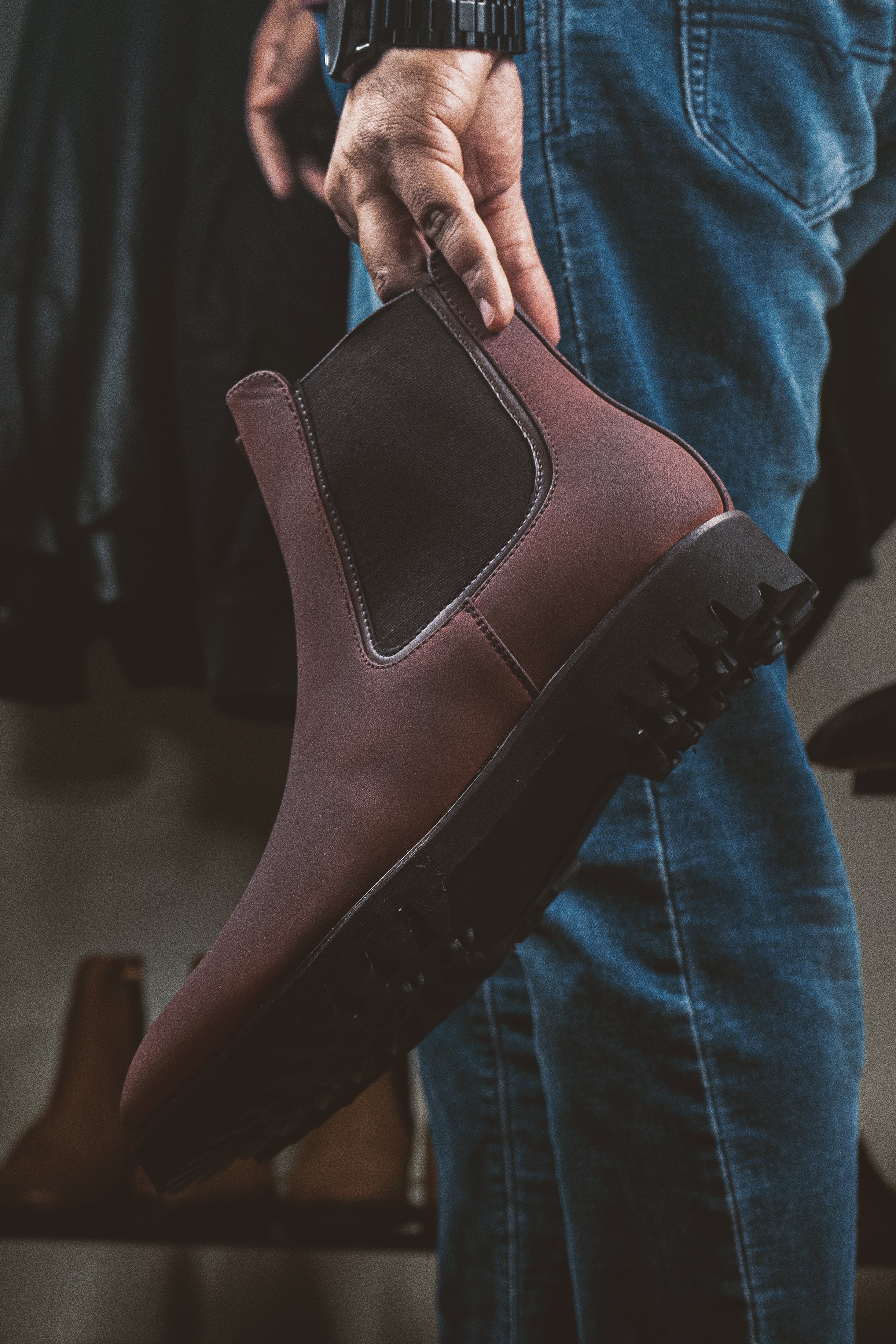 Brigadier Dark Burgundy Boots - Image 4