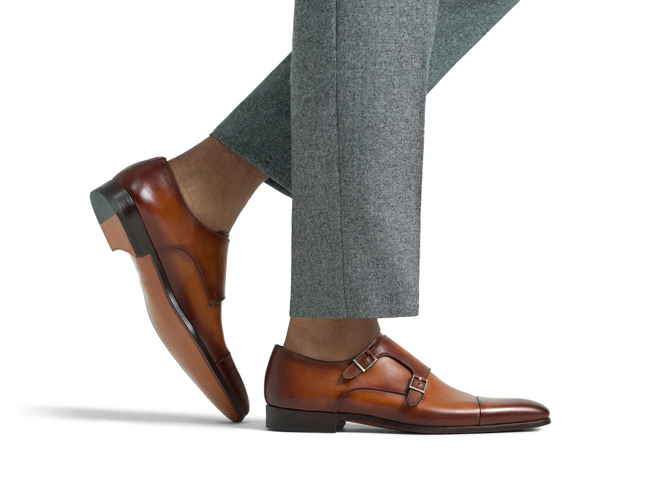 Gigo Brown Monk Shoes - Image 3