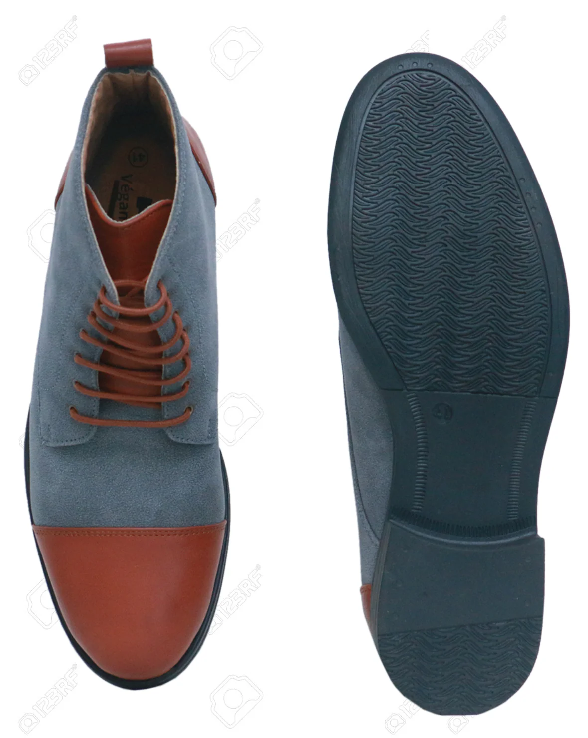 Grey High Ankle Military Boots - Image 4