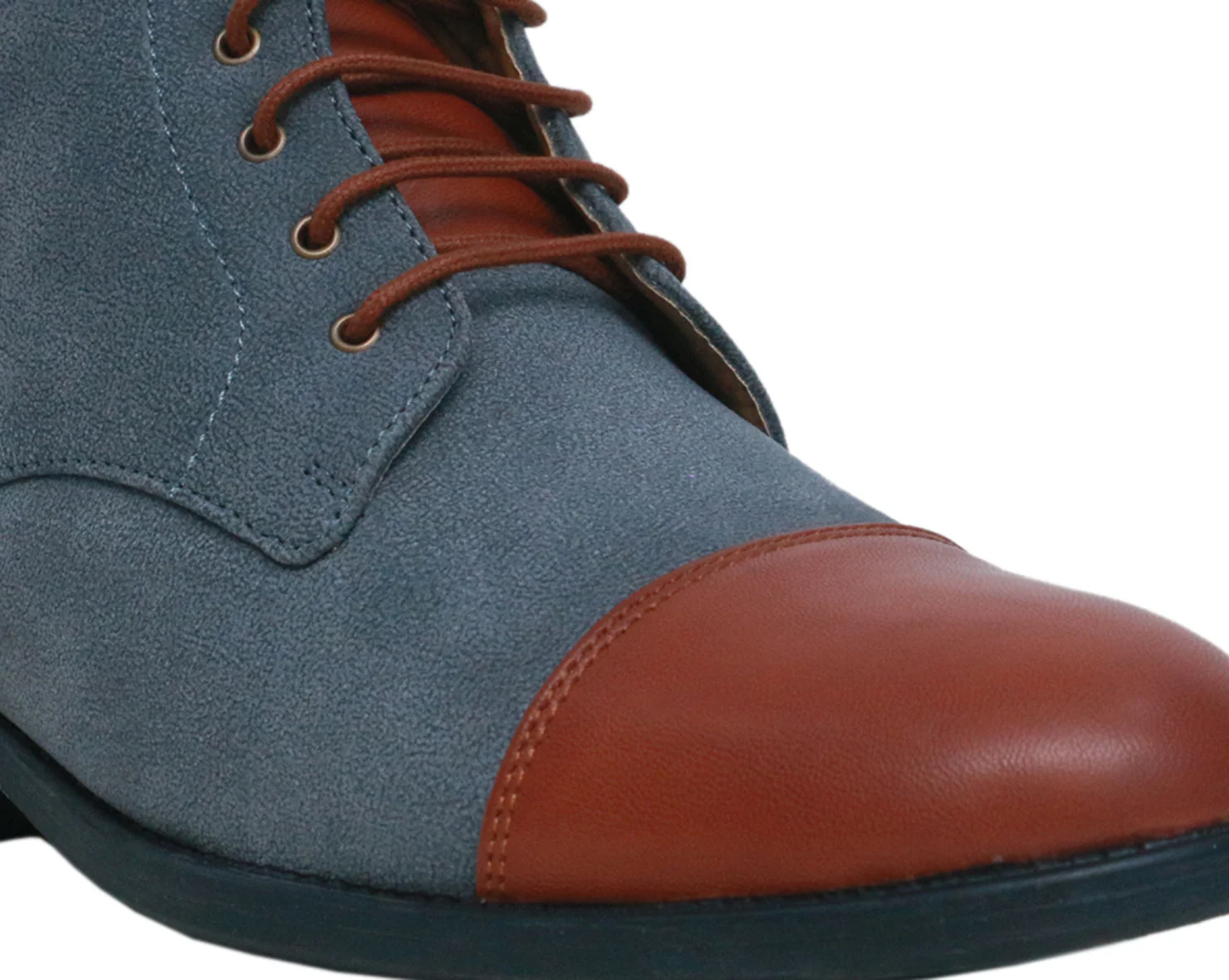Grey High Ankle Military Boots - Image 6