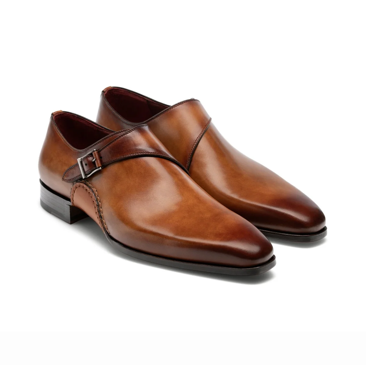Karwa Brown Single Strap Monk Shoes - Image 2