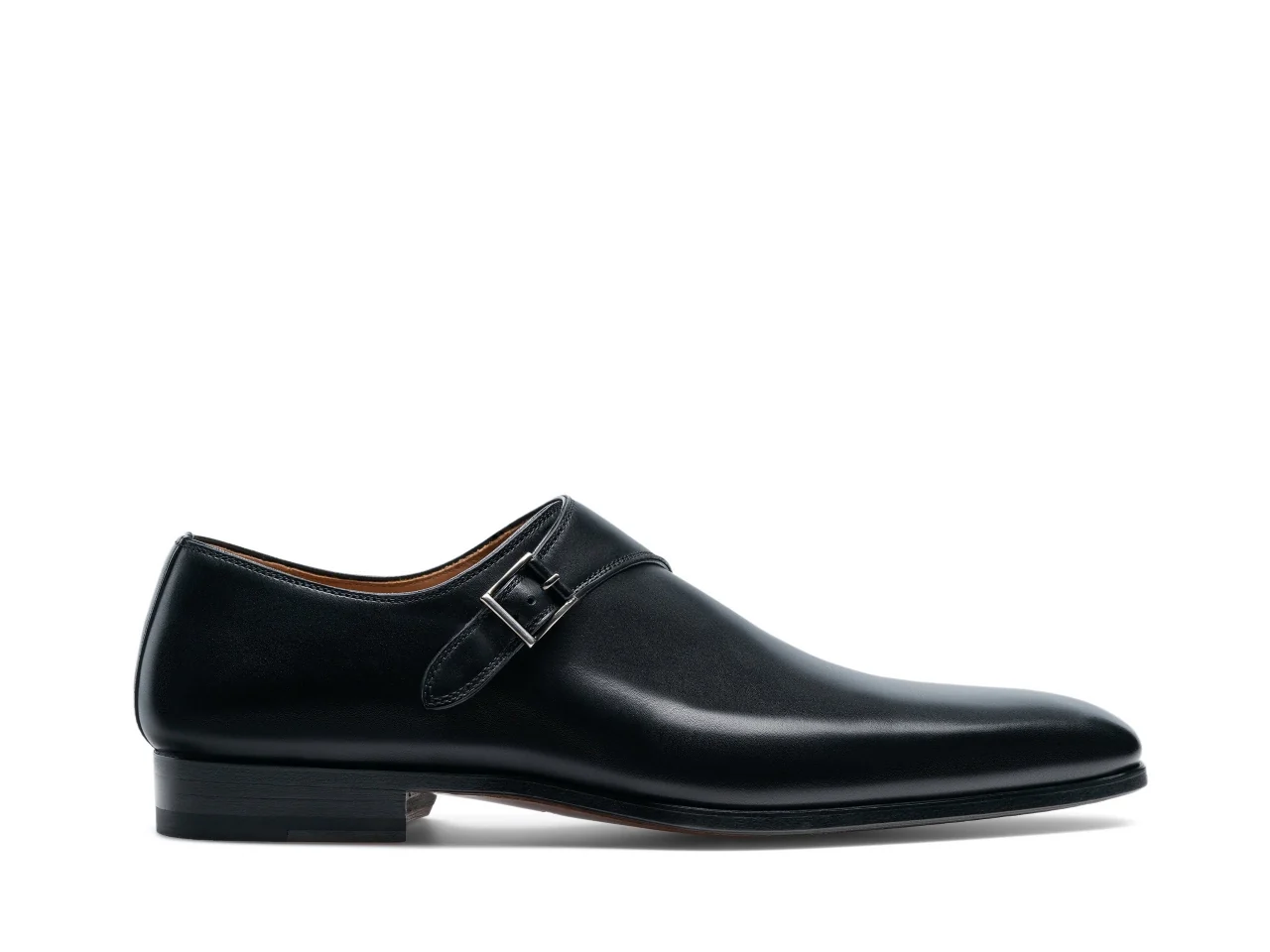 Kello Black Single Strap Monk Shoes - Image 2