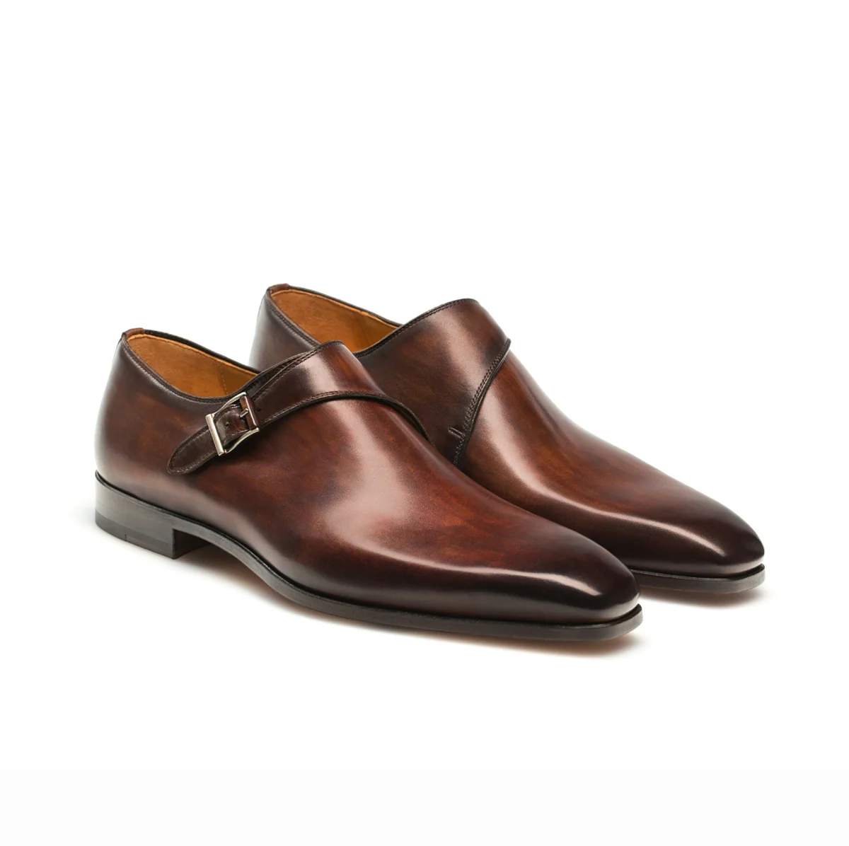 Kello Brown Single Strap Monk Shoes - Image 2