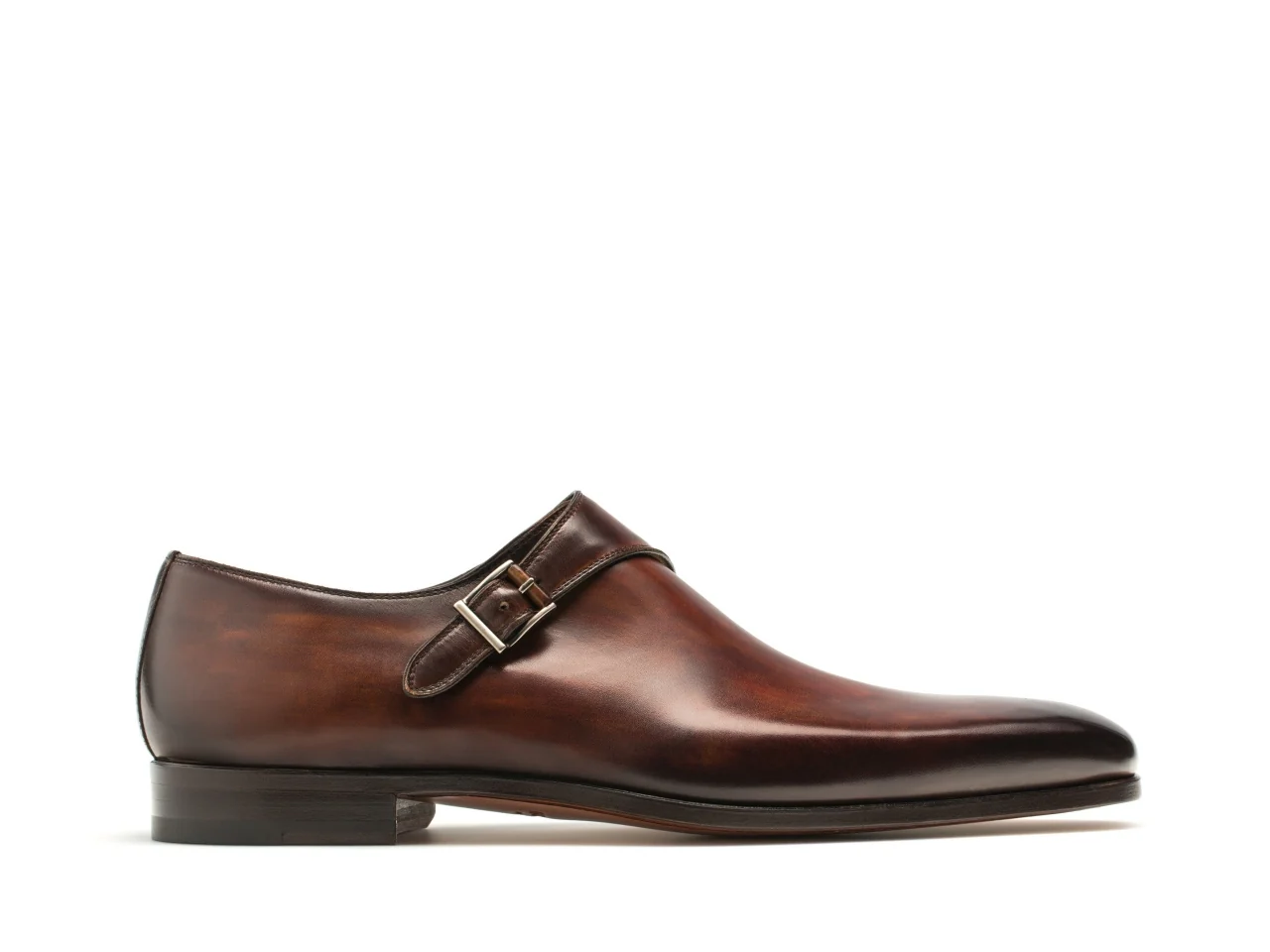 Kello Brown Single Strap Monk Shoes - Image 3