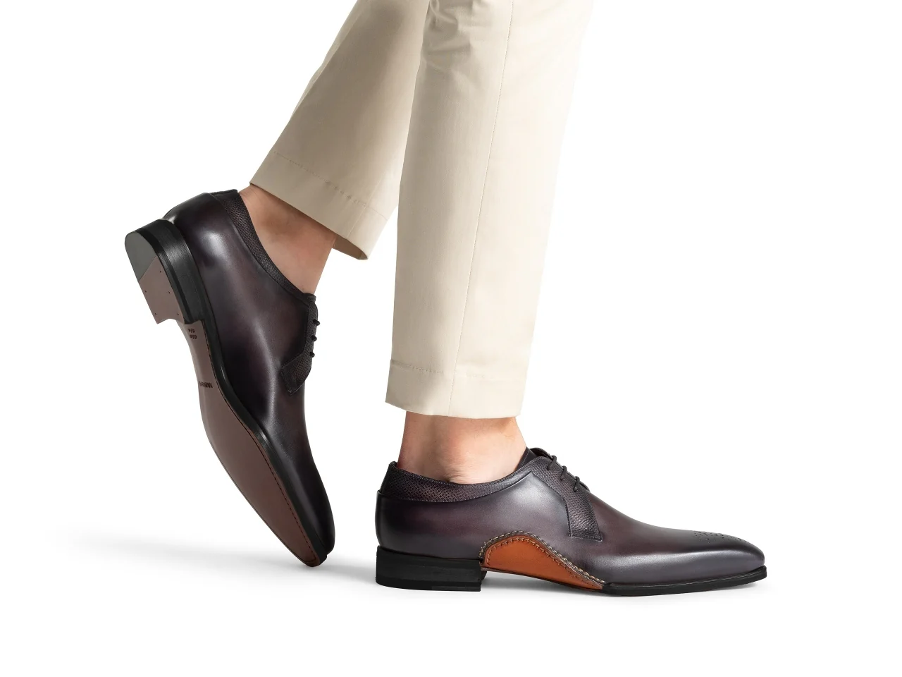 Loco Grey Derby Shoes - Image 3
