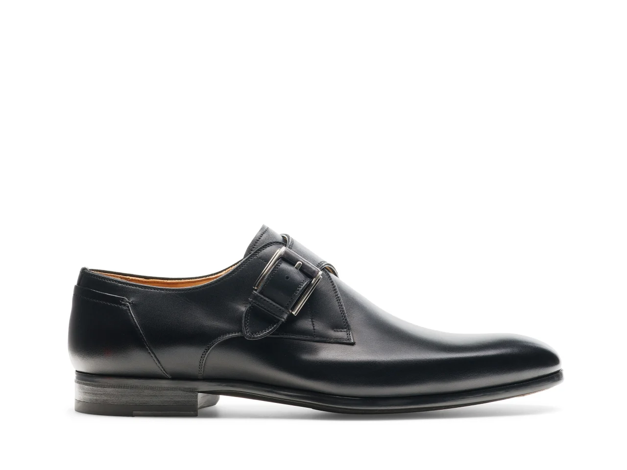 Luxoro Black Single Strap Monk Shoes - Image 2
