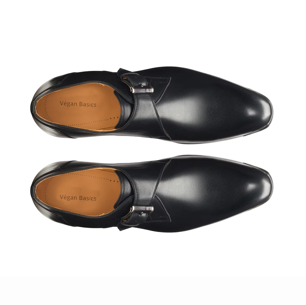 Luxoro Black Single Strap Monk Shoes - Image 3