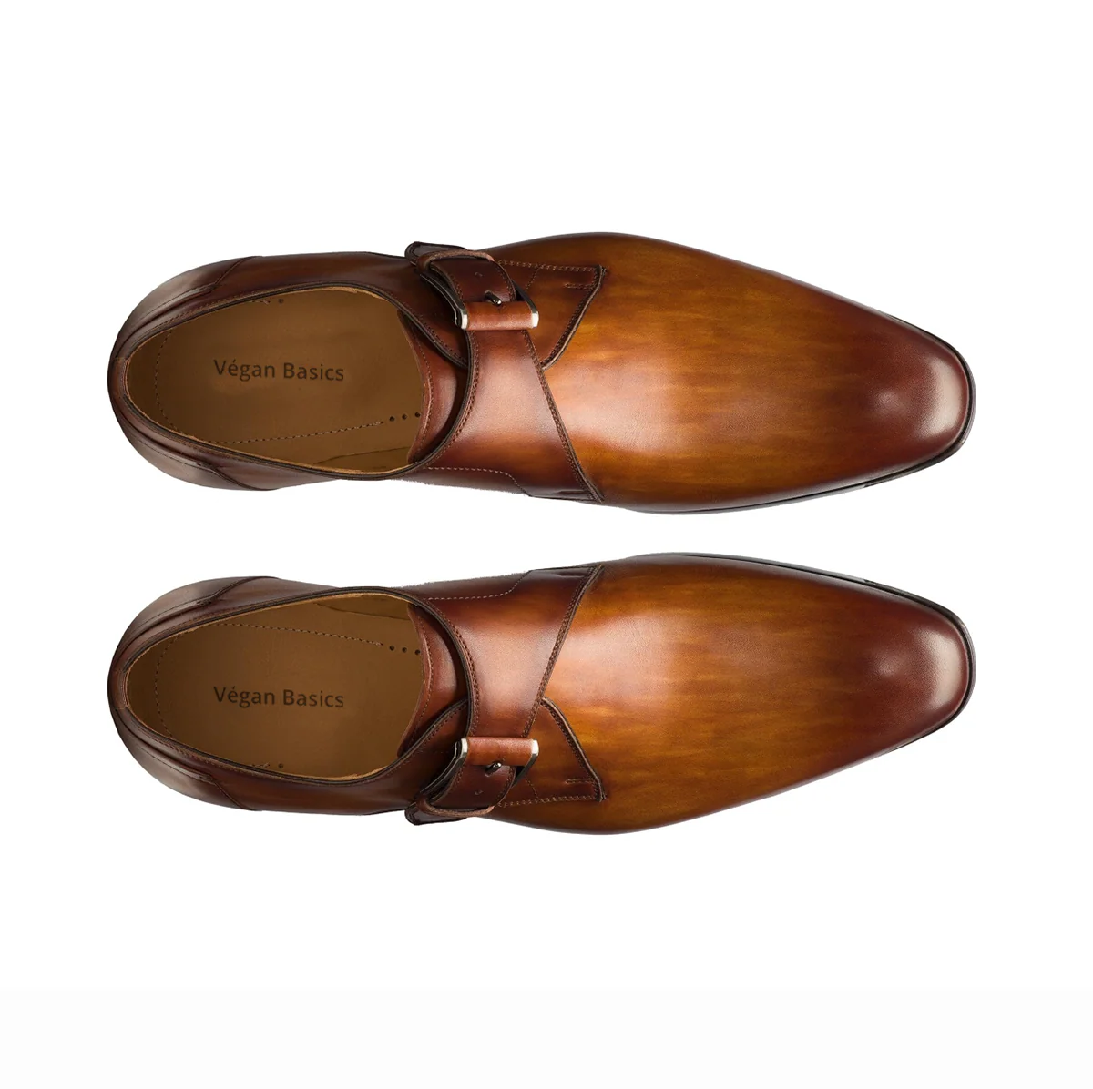 Luxoro Brown Single Strap Monk Shoes - Image 3
