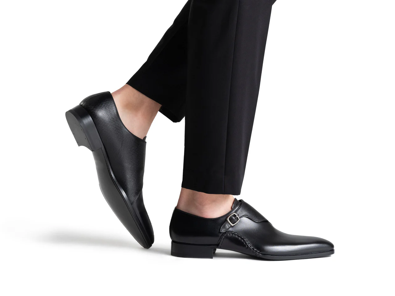Marvel Black Single Strap Monk Shoes - Image 2