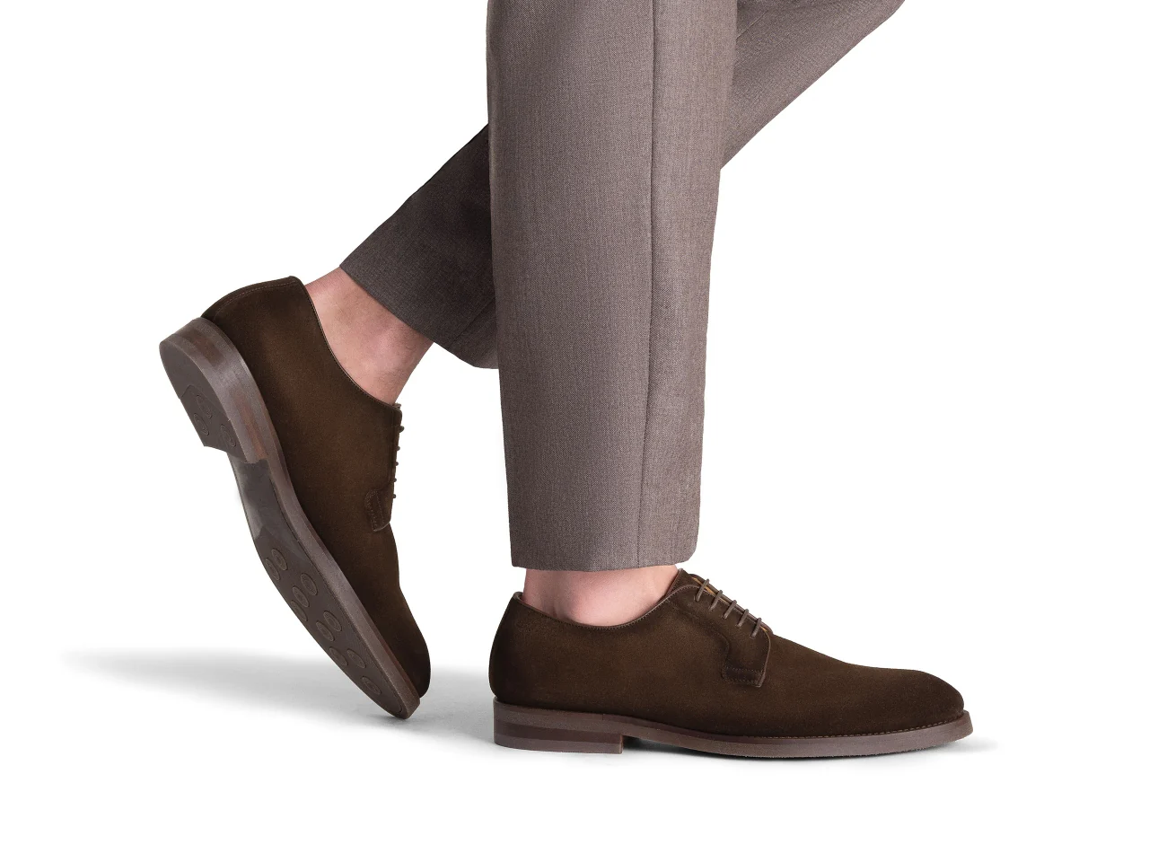 Meeko Brown Suede Casual Shoes - Image 4