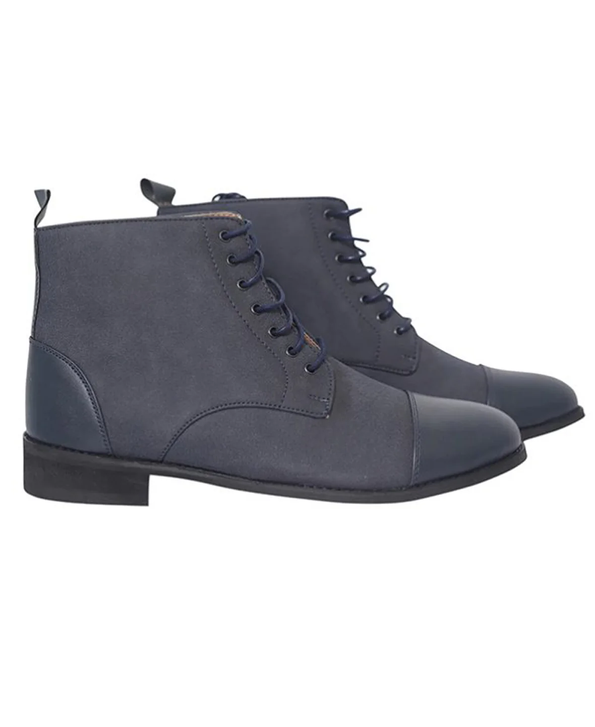 Navy Blue Ankle Military Boots