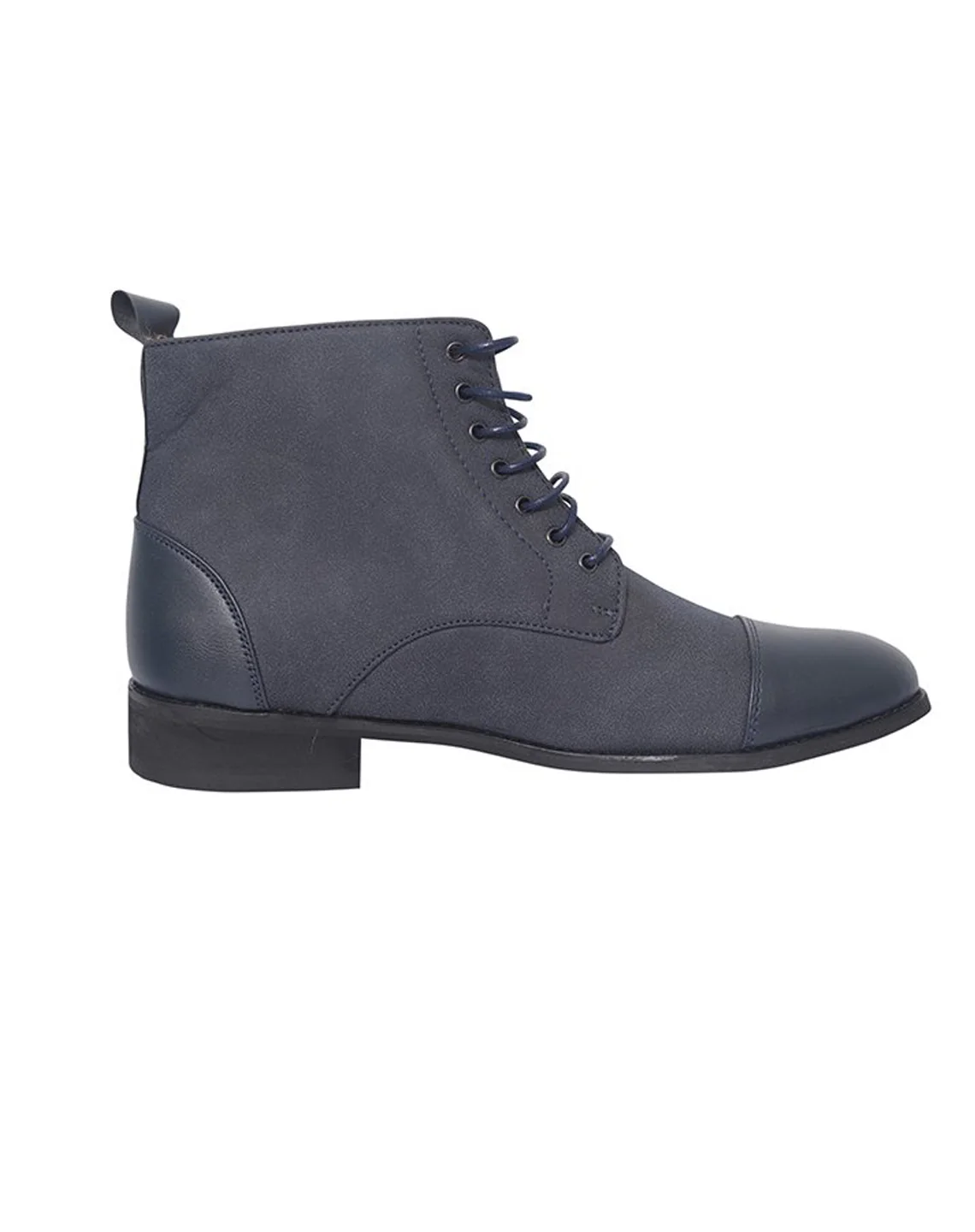 Navy Blue Ankle Military Boots - Image 2