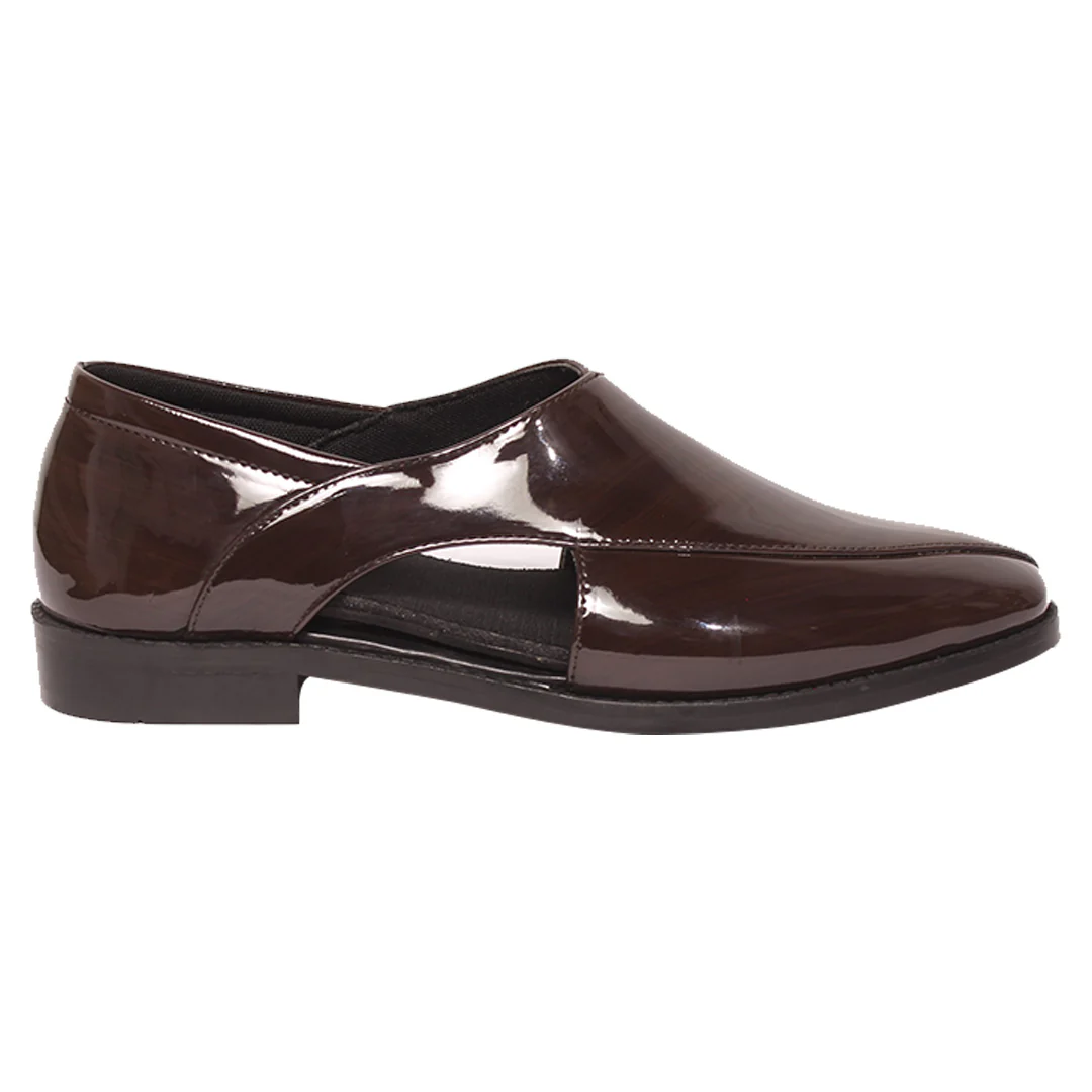 The Dapper(Brown Patent Sandals) - Image 3