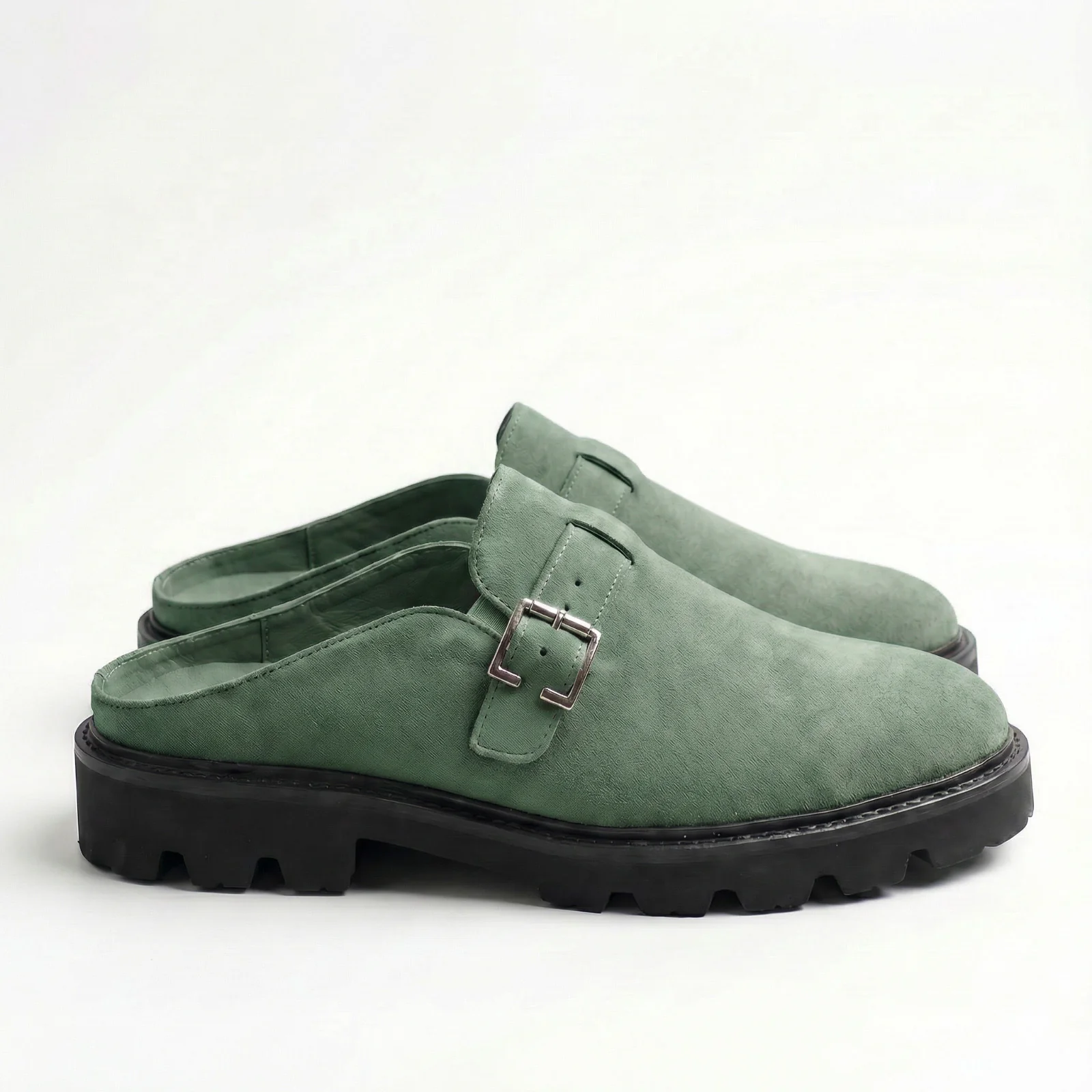 VB Velaro Green Suede Mules - Image 2