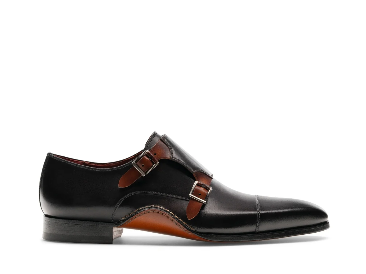Xoro Brown Double Strap Monk Shoes - Image 2