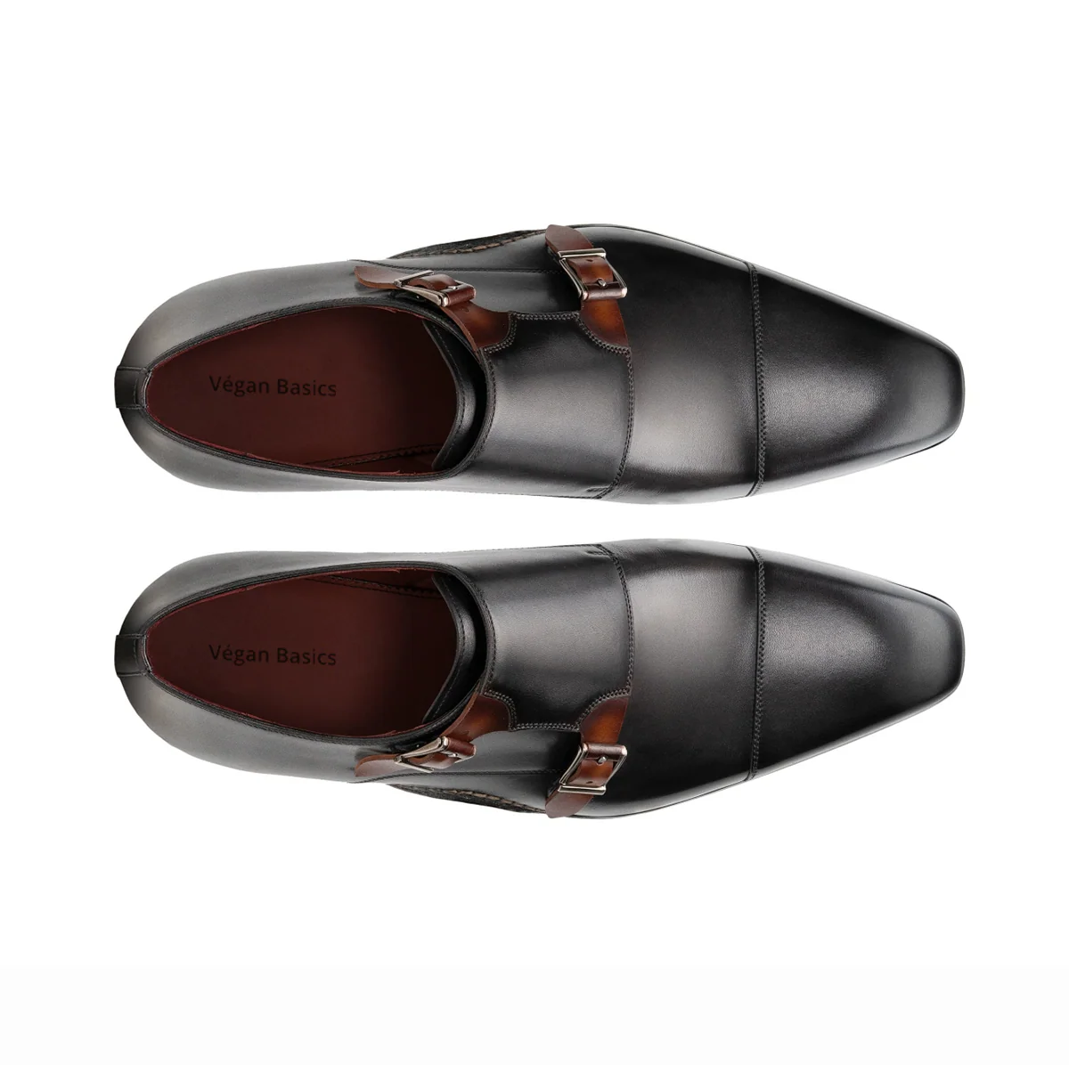 Xoro Brown Double Strap Monk Shoes - Image 3
