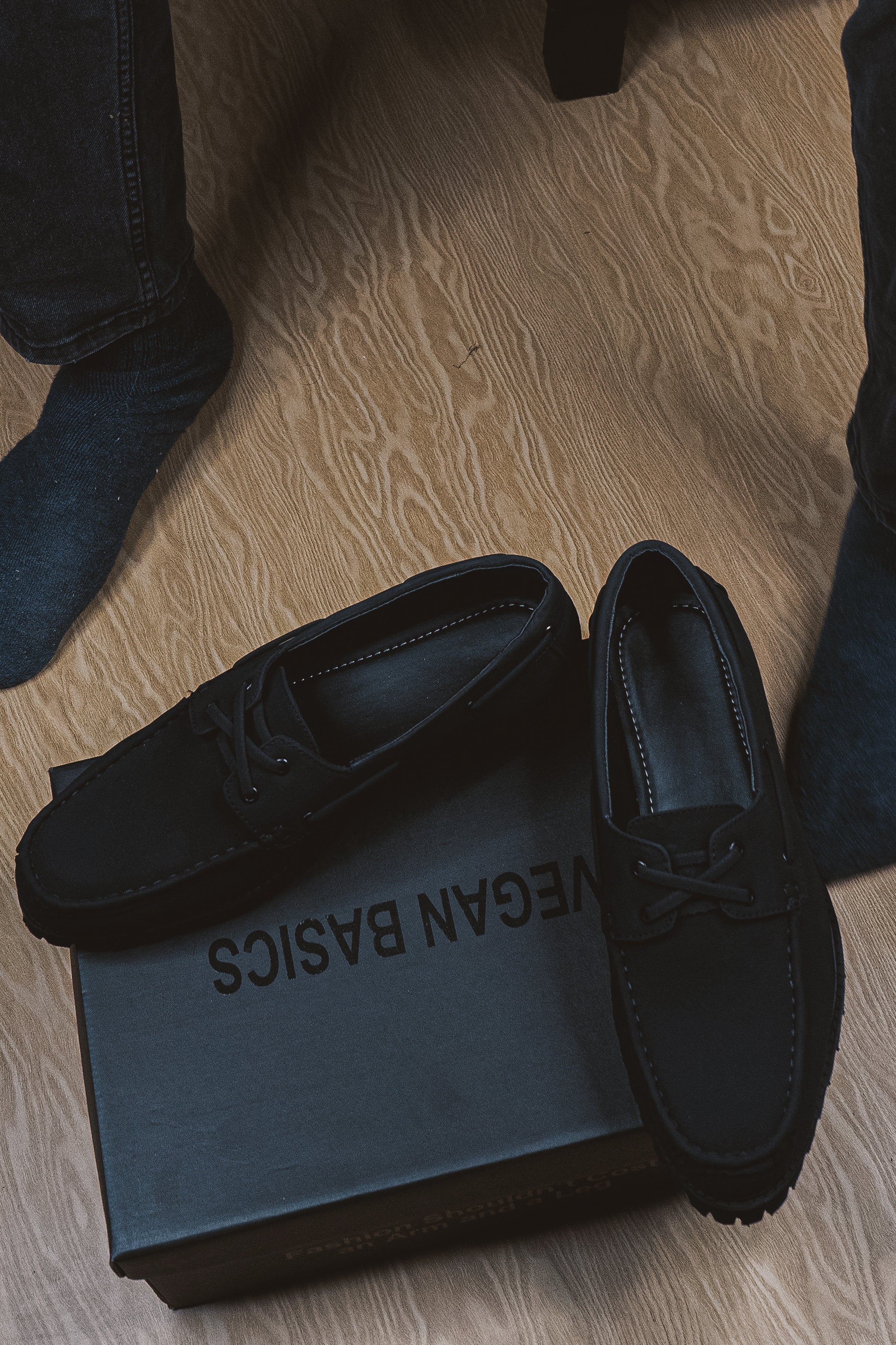 Zampa Black Boat Shoes - Image 3